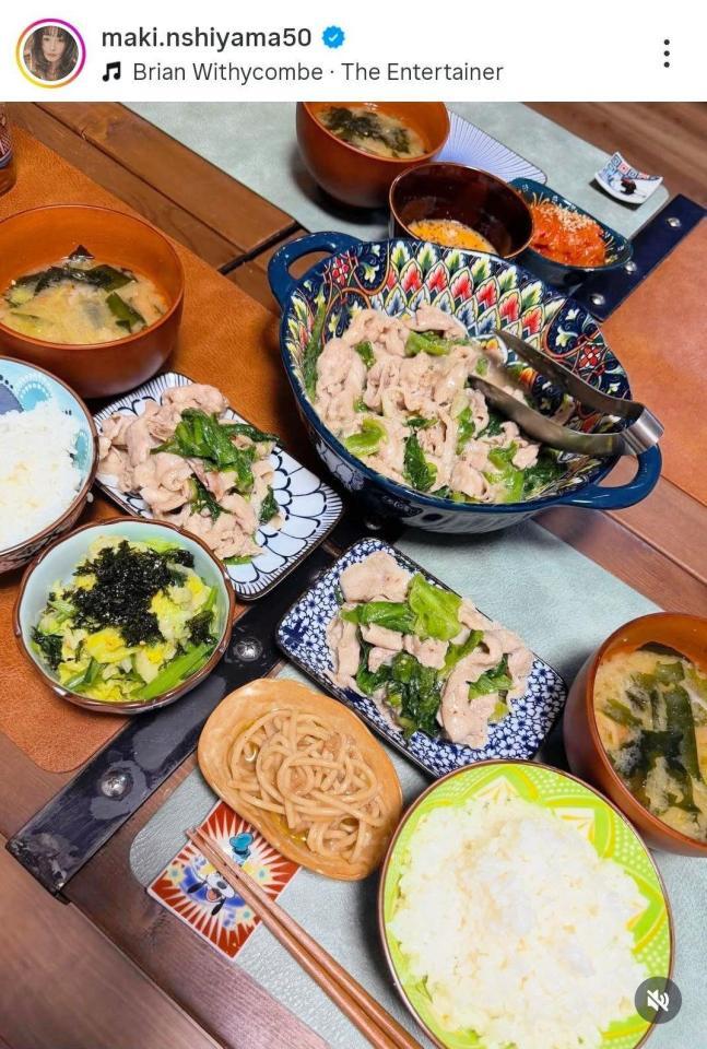 西山茉希のインスタグラム＠ｍａｋｉ．ｎｓｈｉｙａｍａ５０（２月２日付）より 