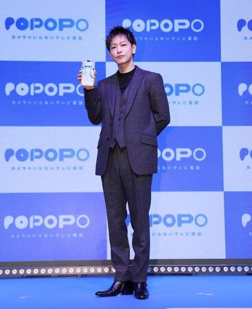 発表会に登壇した佐藤健（撮影・石井剣太郎）