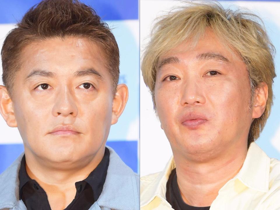 スピードワゴンの井戸田潤（左）と小沢一敬