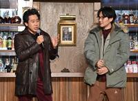 制作発表に登場した（左から）大泉洋と松田龍平（撮影・持木克友）