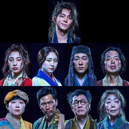 主人公を演じるＷＥＳＴ．小瀧望（上段）。（中段左から）音月桂　加藤梨里香　大鶴佐助　小松利昌、（下段左から）小林きな子　小柳心　安井順平　梅沢昌代