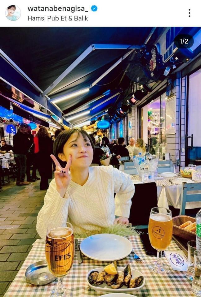 渡邊渚のインスタグラム＠ｗａｔａｎａｂｅｎａｇｉｓａ＿より 