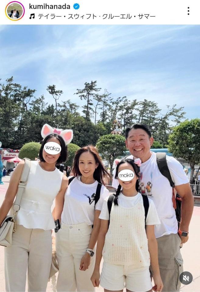 花田虎上さんの妻・倉実さんのインスタグラム＠ｋｕｍｉｈａｎａｄａ（２５年８月１３日付）より