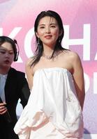 レッドカーペットに登場する田中麗奈＝２５年５月