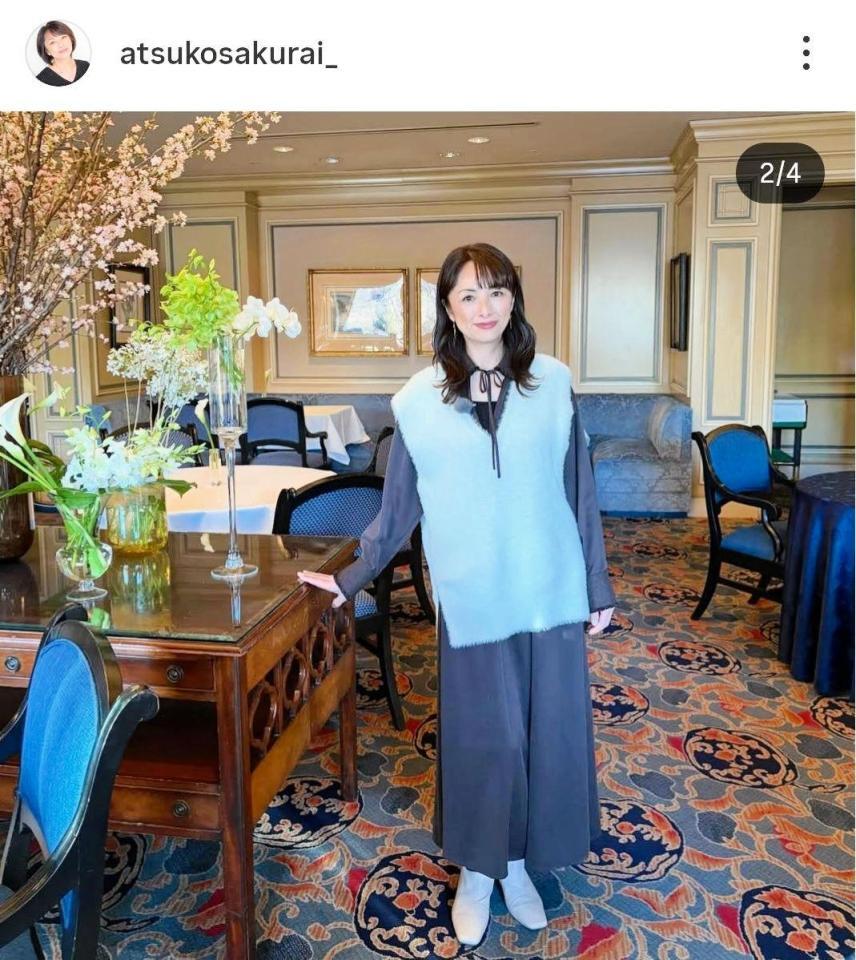 櫻井淳子のインスタグラム＠ａｔｓｕｋｏｓａｋｕｒａｉ＿（３月２４日付）より