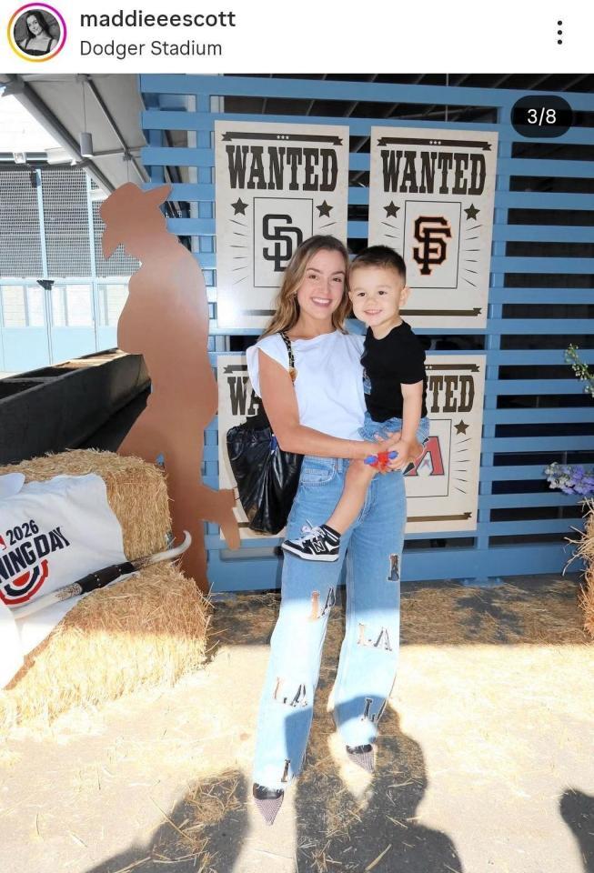 スコット投手の妻マディーさんのインスタグラム＠ｍａｄｄｉｅｅｅｓｃｏｔｔ（３月２７日付）より
