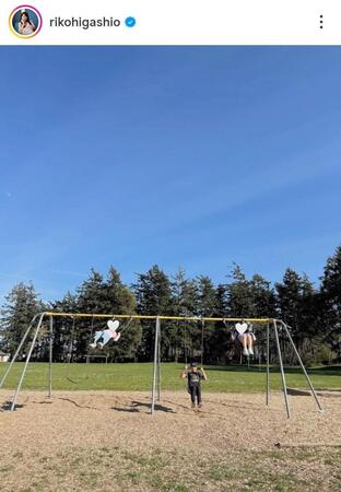 東尾理子のインスタグラム＠ｒｉｋｏｈｉｇａｓｈｉｏ（３月２９日付）より 