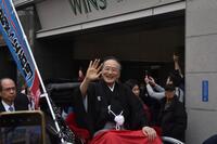 道頓堀を人力車で練り歩いた片岡仁左衛門