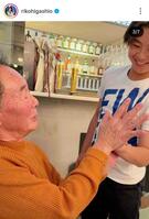 父・東尾修氏と長男。東尾理子のインスタグラム＠ｒｉｋｏｈｉｇａｓｈｉｏ（３月２５日付）より