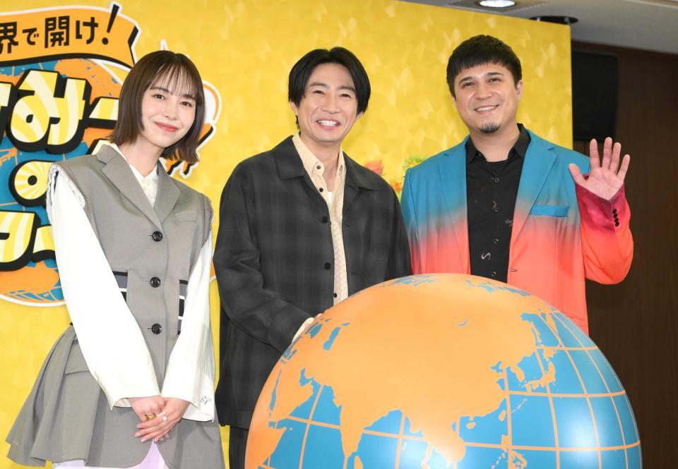 　海外への思いを語る（左から）井桁弘恵、相葉雅紀、木村昴（撮影・堀内翔）
