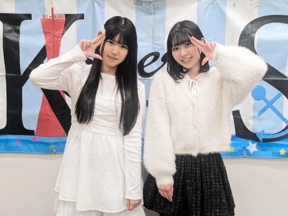 ＫＯＢｅｒｒｉｅＳ♪の１４期生追加オーディションに合格した（左から）日高結花さんと大西紗愛さん