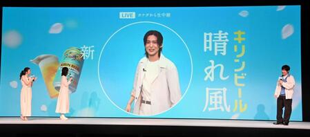 晴れ風のイベントにテレビ出演した目黒蓮（撮影・持木克友）
