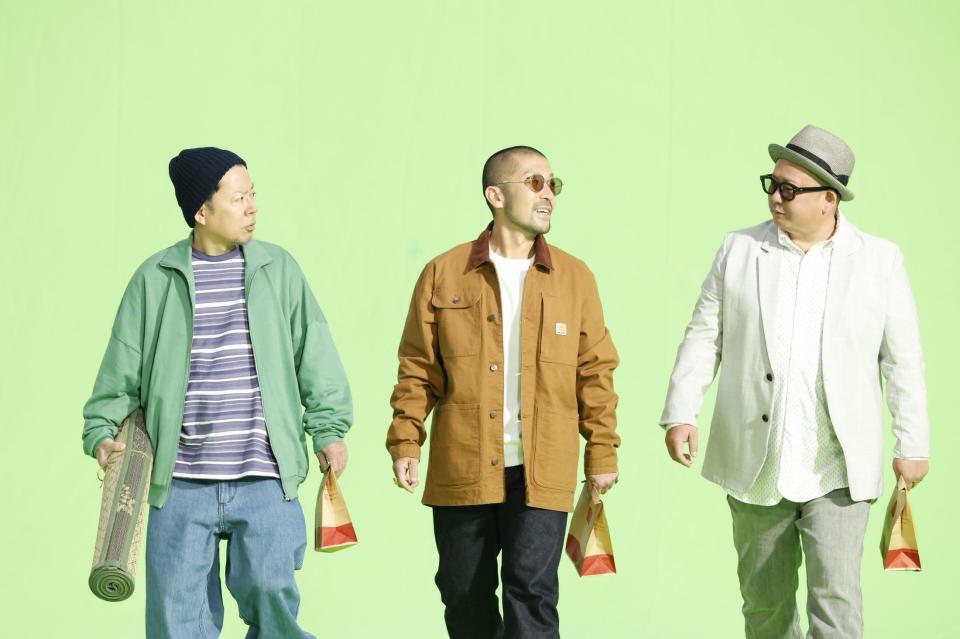 ＣＭ撮影に臨むケツメイシ