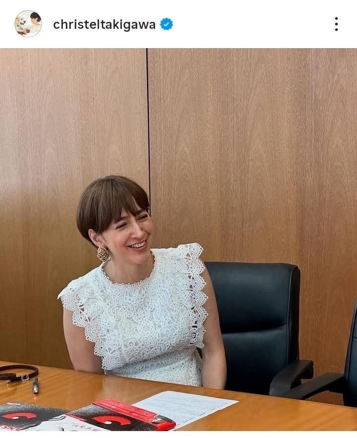 滝川クリステルアナのインスタ（＠ｃｈｒｉｓｔｅｌｔａｋｉｇａｗａ）　から