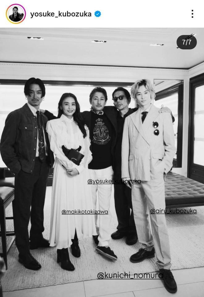 窪塚洋介のインスタグラム＠ｙｏｓｕｋｅ＿ｋｕｂｏｚｕｋａ（３月３１日付）より