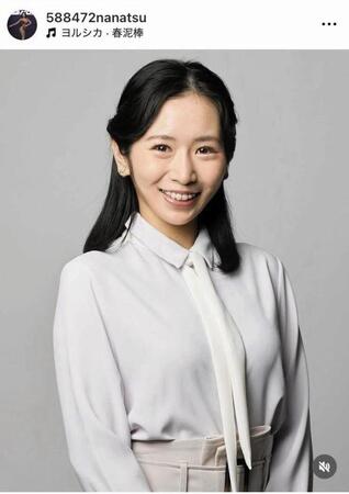 小林菜夏キャスターのインスタグラム（５８８４７２ｎａｎａｔｓｕ）より