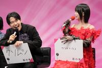 あの（右）の発言を聞き爆笑する鈴木福（撮影・吉澤敬太）