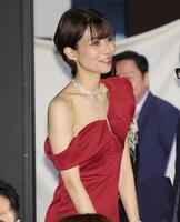 会場を後にする中村祐美子（撮影・棚橋慶太）