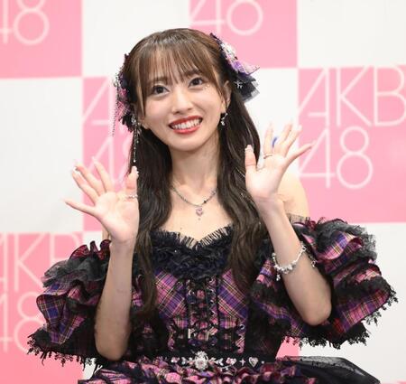 卒業コンサートを振り返った向井地美音（撮影・堀内翔）