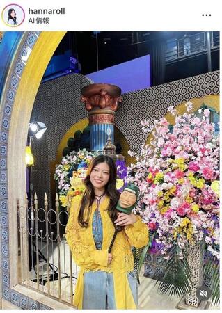 眞木花のインスタグラム（ｈａｎａｒｏｌｌ）より