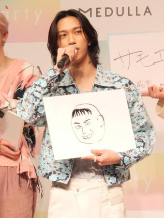 新しく挑戦したい髪形を絵で表現した池﨑理人