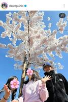 東尾理子のインスタグラム＠ｒｉｋｏｈｉｇａｓｈｉｏ（３月３１日付）より