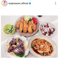 アジ尽くしの料理。２１年３月１２日付の辻希美のインスタグラム＠ｔｓｕｊｉｎｏｚｏｍｉ＿ｏｆｆｉｃｉａｌより