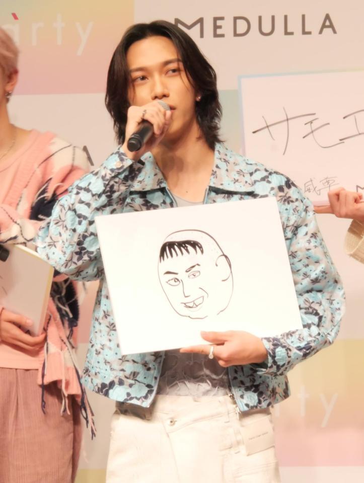 新しく挑戦したい髪形を絵で表現した池﨑理人