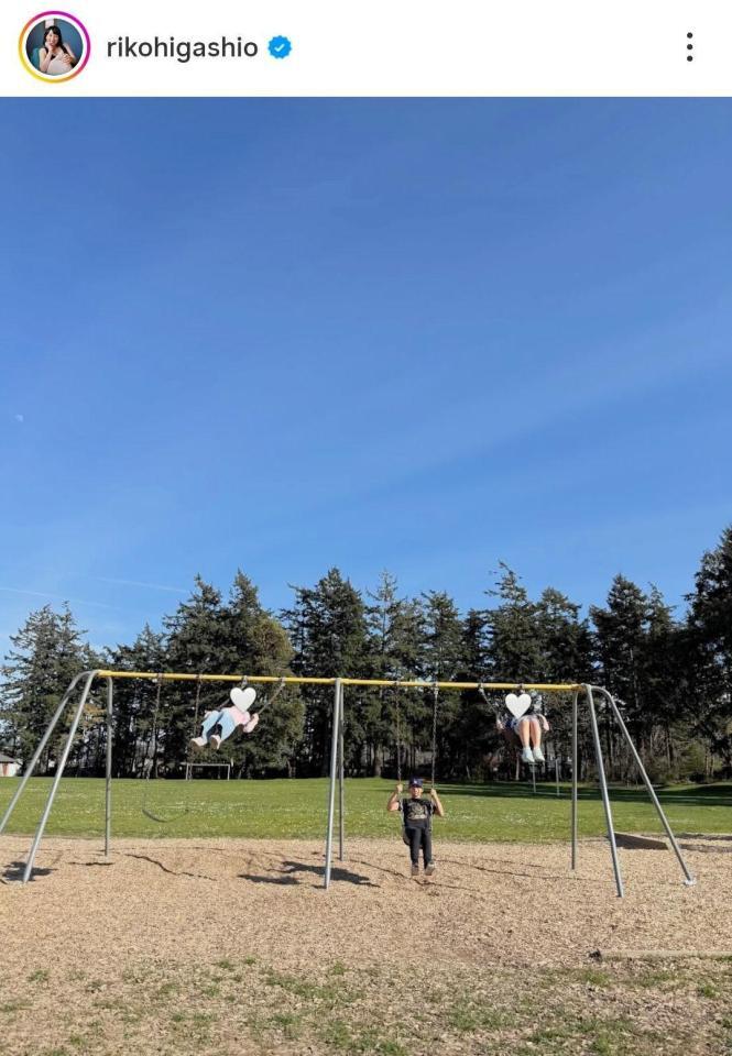 東尾理子のインスタグラム＠ｒｉｋｏｈｉｇａｓｈｉｏ（３月２９日付）より 