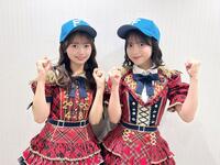 １７日の日本ハム－西武にゲスト出演するＡＫＢ４８の川村結衣（右）と花田藍衣©ＡＫＢ４８