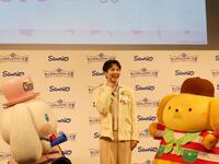 （左から）シナモロール、吉田仁人、ポムポムプリン