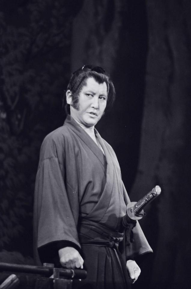 拝一刀を演じる萬屋錦之介さん＝１９７４年６月歌舞伎座（Ｃ）小池一夫　原作・小島剛夕　作画「子連れ狼」　