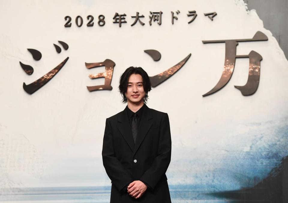 ２０２８年大河ドラマ『ジョン万』の主役に決まった山﨑賢人（撮影・園田高夫）