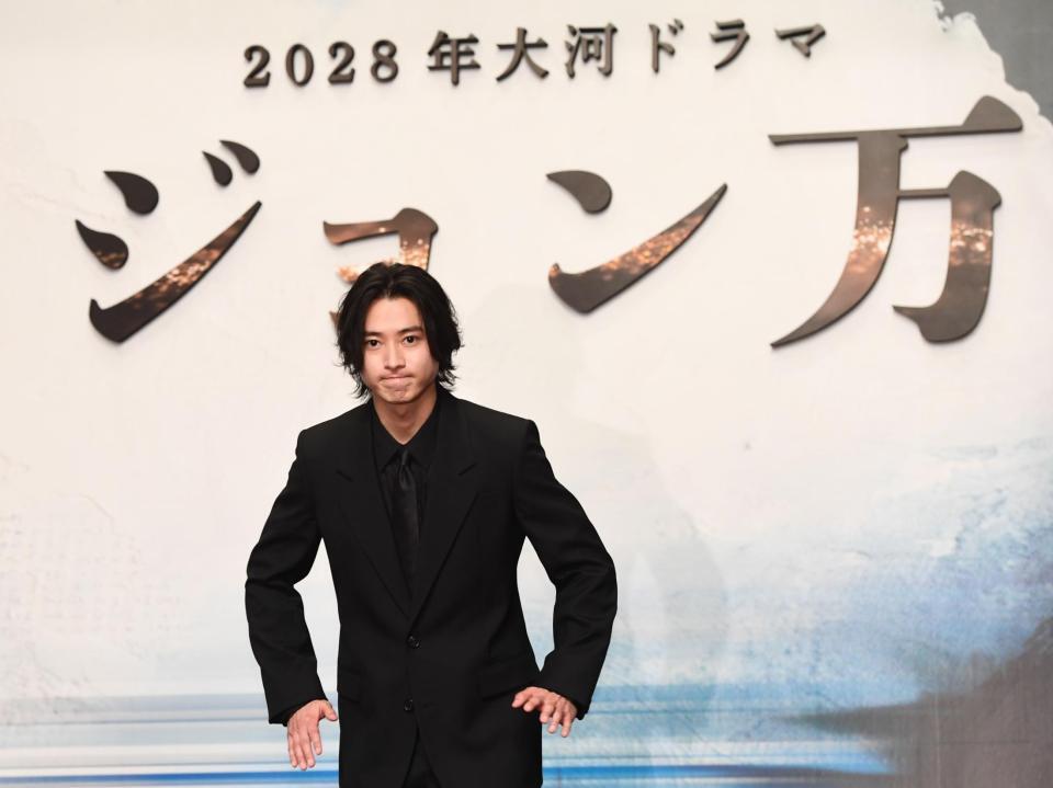 ２０２８年大河ドラマ『ジョン万』の主役に決まった山﨑賢人（撮影・園田高夫）