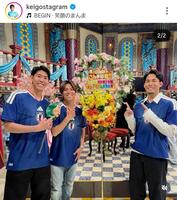 兄弟３人で「さんま御殿」出演。次男・圭悟さんのインスタグラム＠ｋｅｉｇｏｓｔａｇｒａｍより
