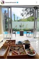 川崎希のインスタグラム＠ｋａｗａｓａｋｉｎｏｚｏｍｉ（４月１０日付）より