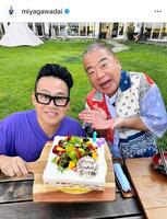 「イッテＱ」以外でも共演機会の多い宮川大輔と出川哲朗。宮川大輔公式インスタグラム＠ｍｉｙａｇａｗａｄａｉ（２４年９月１８日投稿）より