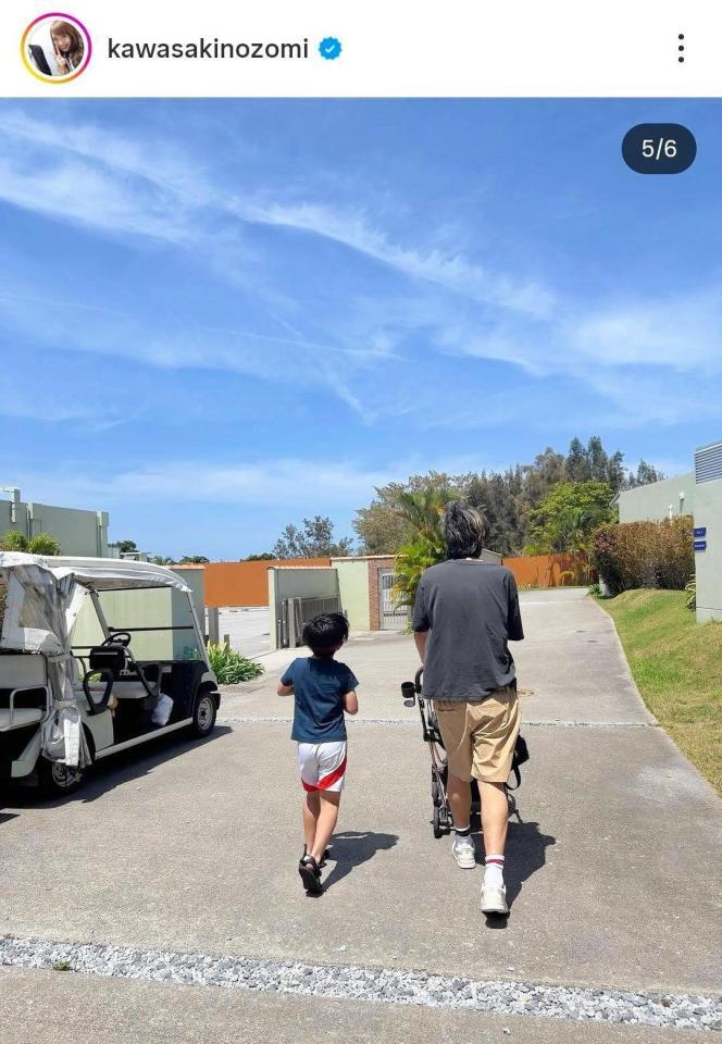 川崎希のインスタグラム＠ｋａｗａｓａｋｉｎｏｚｏｍｉ（４月１０日付）より
