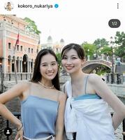 忽滑谷こころアナ（左）のインスタグラム＠ｋｏｋｏｒｏ＿ｎｕｋａｒｉｙａ（２５年８月２８日付）より