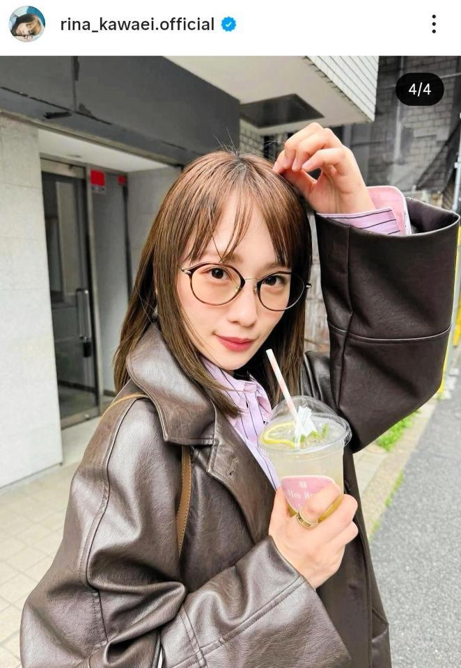 川栄李奈のインスタグラム＠ｒｉｎａ＿ｋａｗａｅｉ．ｏｆｆｉｃｉａｌ（４月１１日付）より