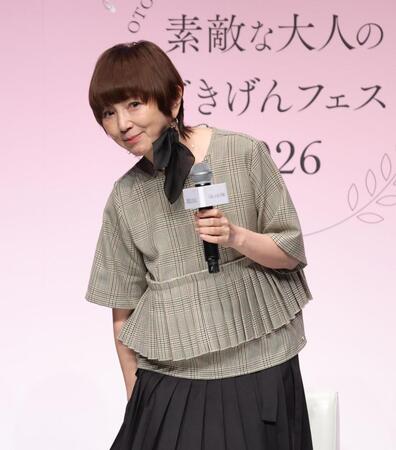 素敵な大人のごきげんフェスに登場する渡辺満里奈＝東京・恵比寿ガーデンプレイスＴｈｅ　Ｇａｒｄｅｎ　Ｈａｌｌ（撮影・西岡正）