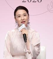 トークショーで話す檀れい（撮影・西岡正）