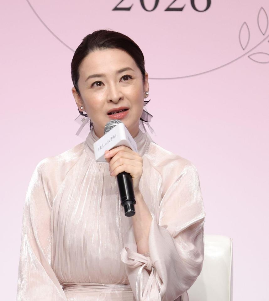 トークショーで話す檀れい（撮影・西岡正）