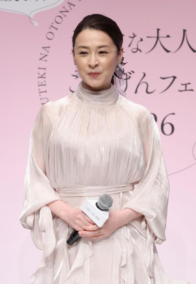 トークショーに登場した檀れい（撮影・西岡正）