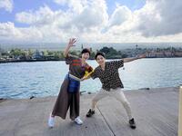 ８年ぶりにタッグ復活となった有働由美子（左）と井ノ原快彦