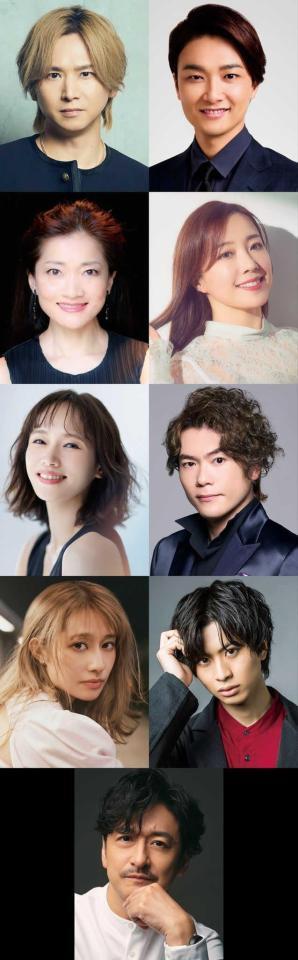 （左上から時計回りに）堂本光一、井上芳雄、平原綾香、佐藤隆紀、岡宮来夢、石丸幹二、桜井玲香、ソニン、島田歌穂