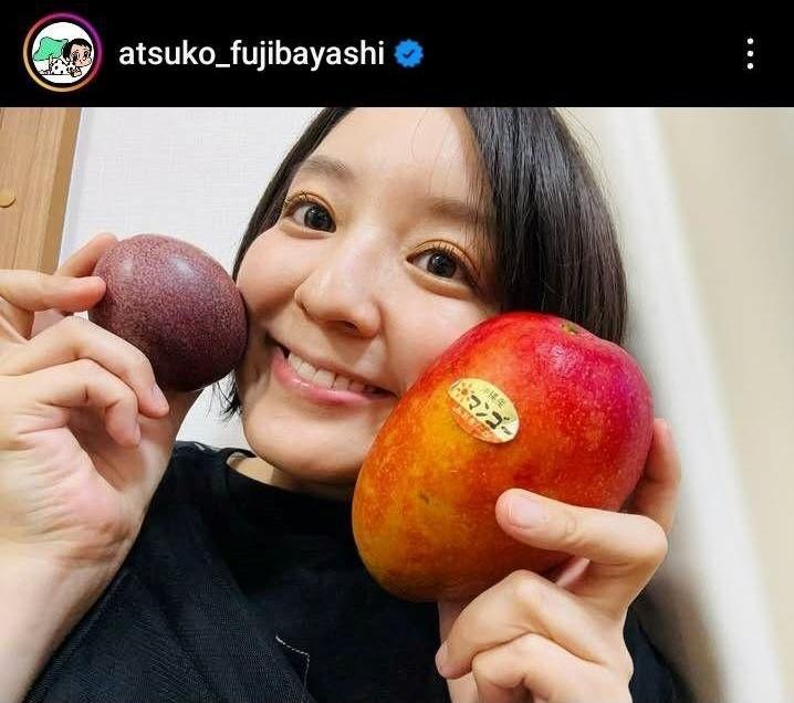 藤林温子アナウンサーインスタグラム（＠ａｔｓｕｋｏ＿ｆｕｊｉｂａｙａｓｈｉ）より。