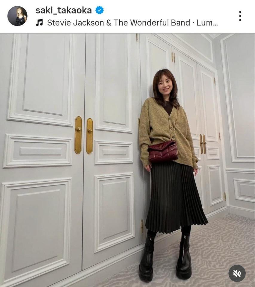 ２５年１２月２５日付の高岡早紀のインスタグラム＠ｓａｋｉ＿ｔａｋａｏｋａより