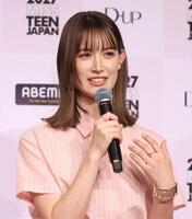 イベントに登場したトラウデン直美＝東京・浜離宮朝日ホール（撮影・佐々木彰尚）