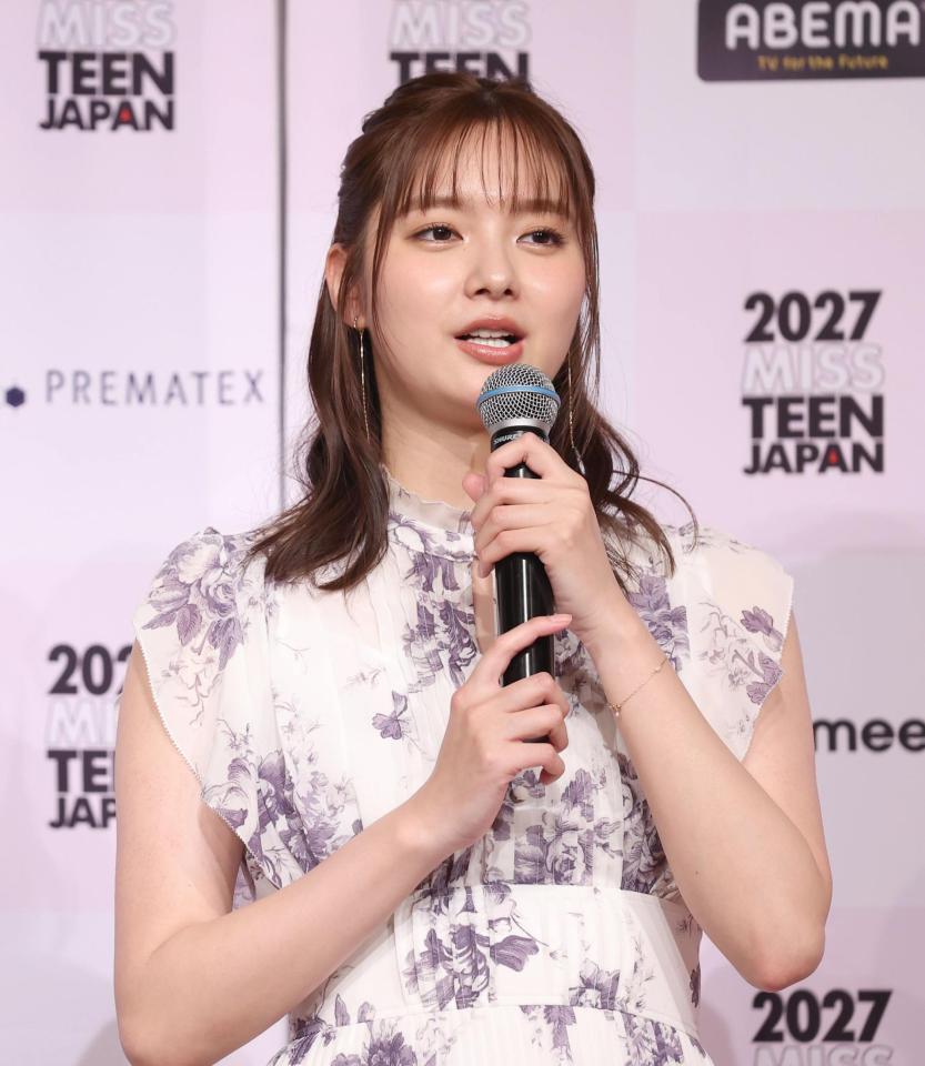 イベントに登場した新川優愛＝東京・浜離宮朝日ホール（撮影・佐々木彰尚）